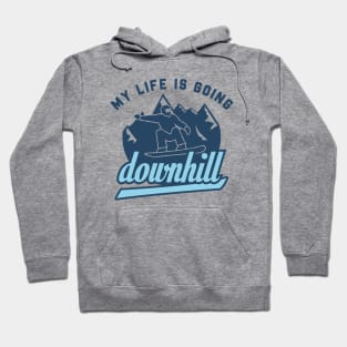 Downhill Snowboarding Hoodie